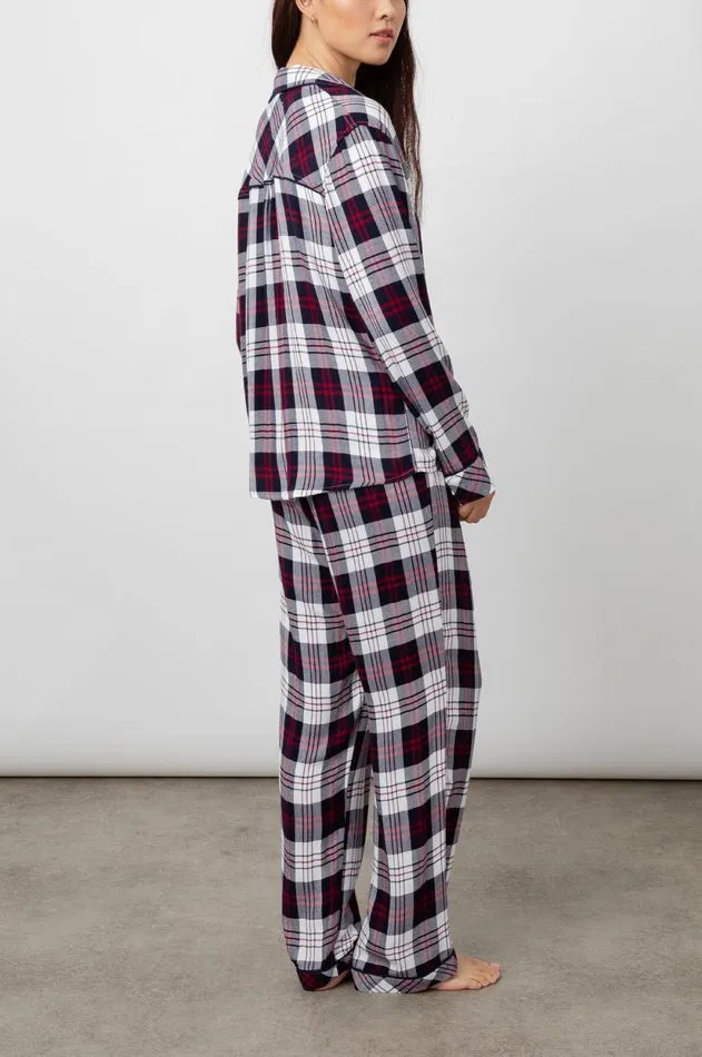 Sleepwear Women Rails Clara Pajama Set Spruce Seafoam White