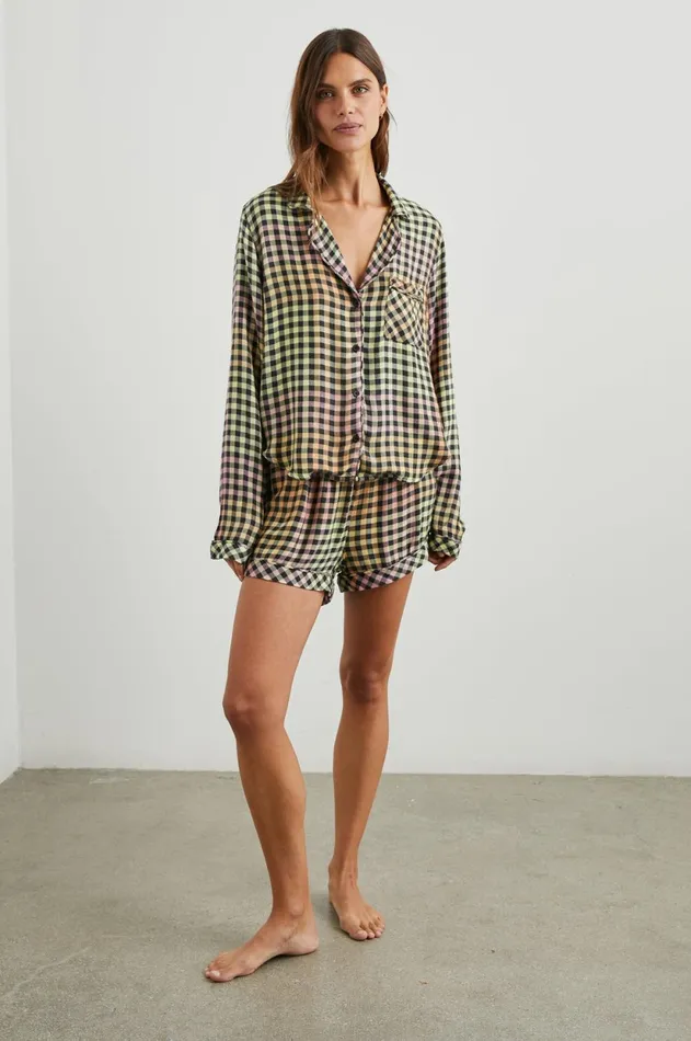 Sleepwear Women Rails Kellen Pajama Set Black Sunset Gingham