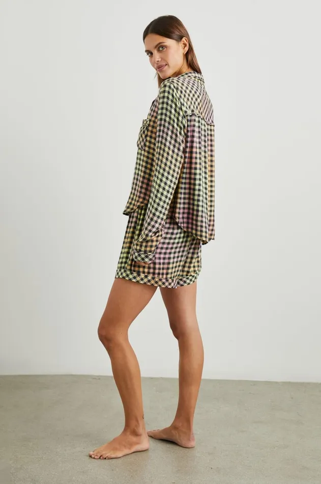 Sleepwear Women Rails Kellen Pajama Set Black Sunset Gingham