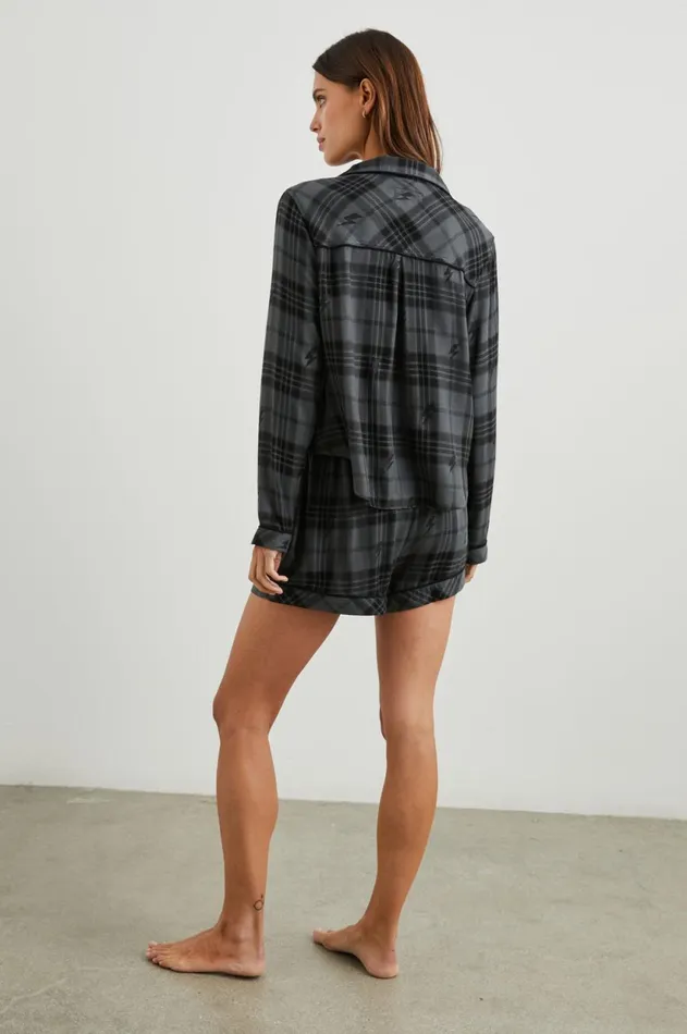 Sleepwear Women Rails Kellen Pajama Set Charcoal Jet Lightning