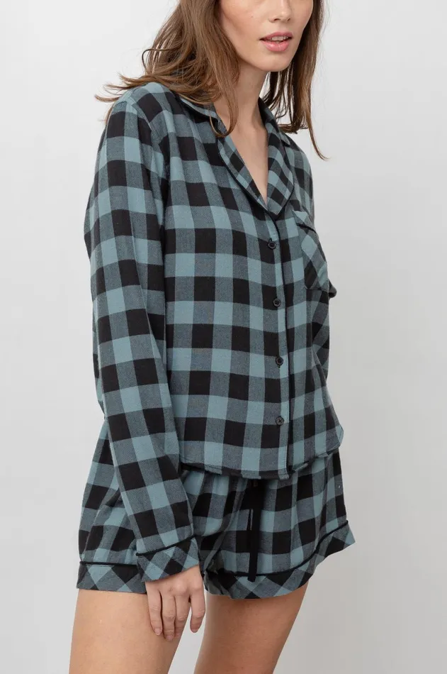 Sleepwear Women Rails Kellen Pajama Set Dusty Teal Check