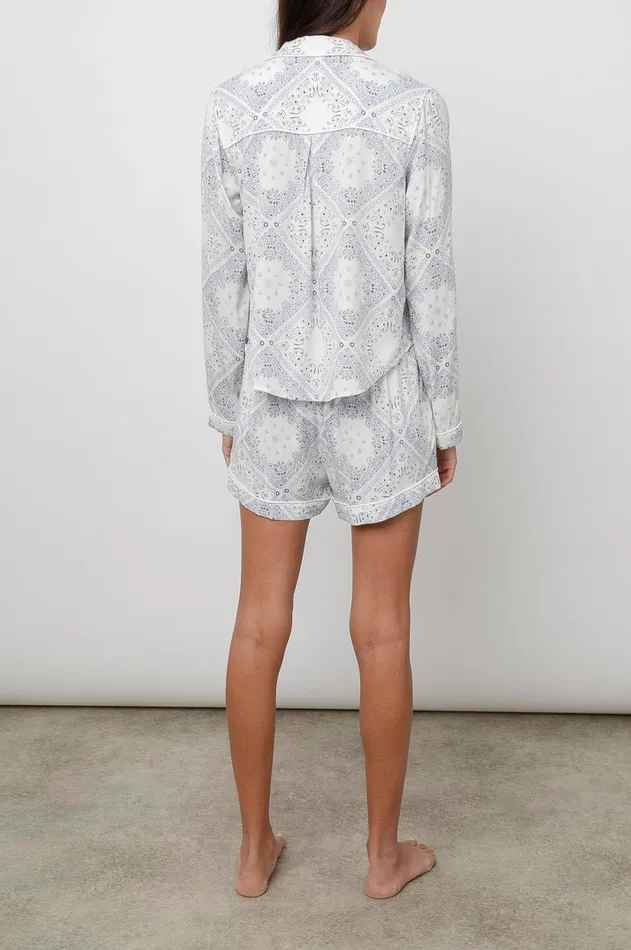Sleepwear Women Rails Kellen Pajama Set Ivory Blue Bandana
