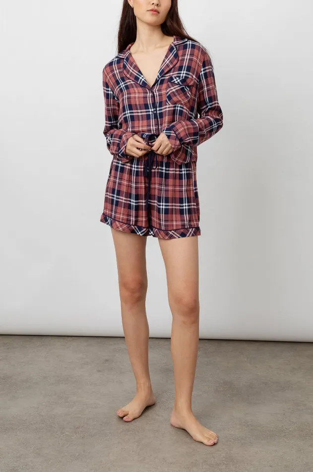 Sleepwear Women Rails Kellen Pajama Set Rose Navy White