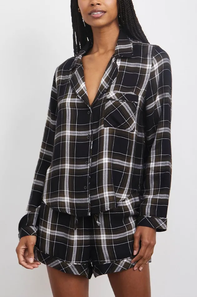 Sleepwear Women Rails Kellen Pajama Set White Kalamata Black