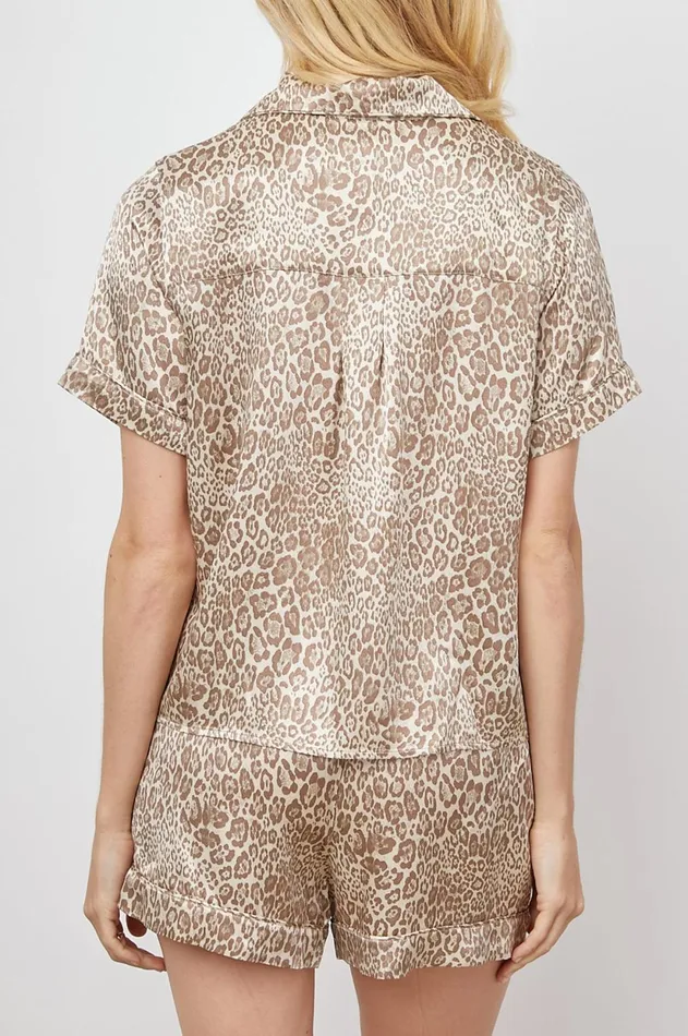 Sleepwear Women Rails Tommi Pajama Set Tan Cheetah