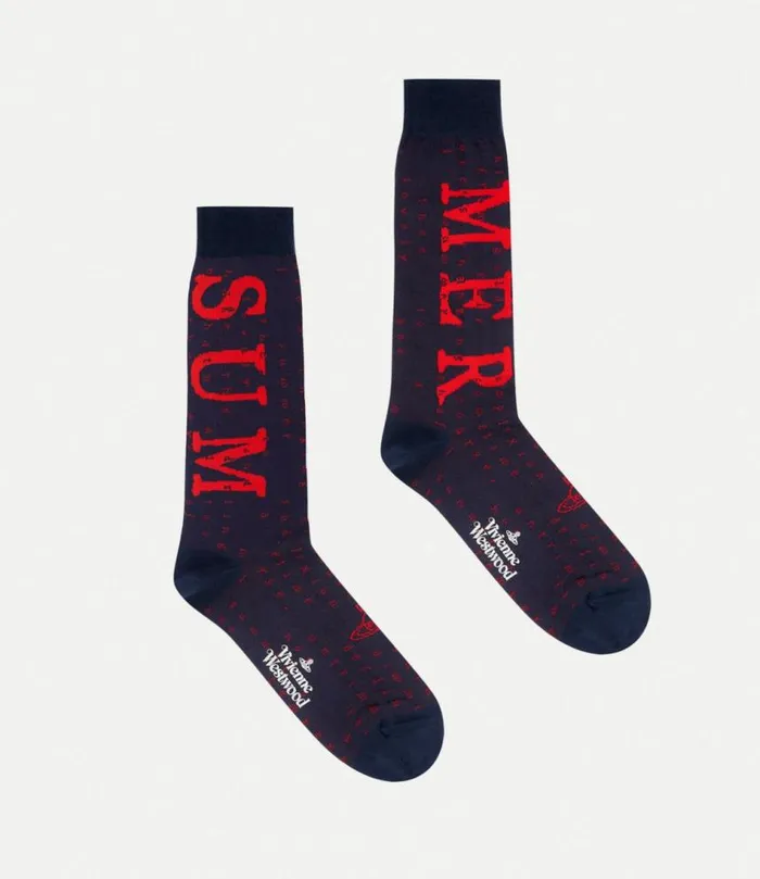 Socks And Tights WomenMen Vivienne Westwood Summer Socks In NavyBlue