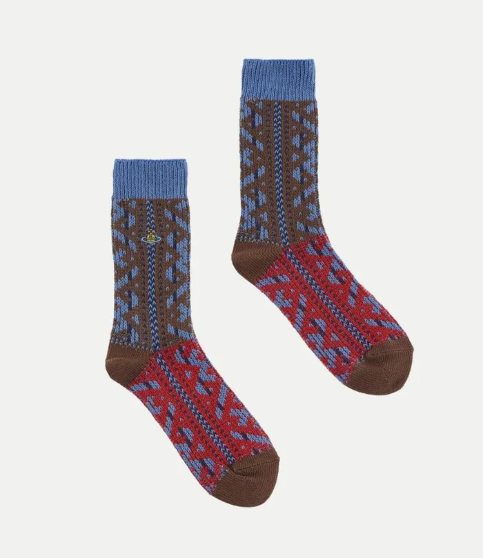 Socks And Tights Women Vivienne Westwood Ladies Socks In Blue