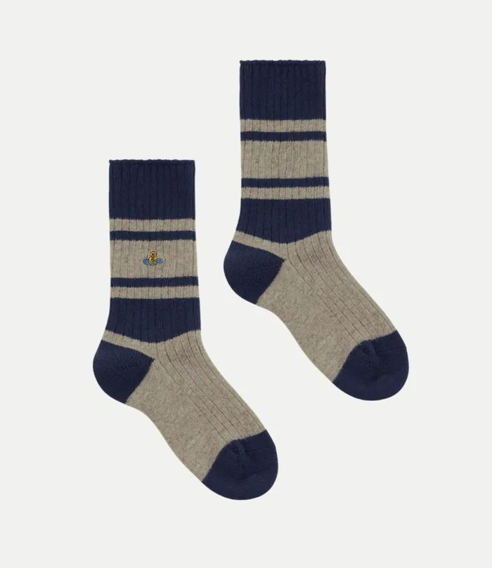 Socks And Tights Women Vivienne Westwood Ladies Socks In GreyBeige