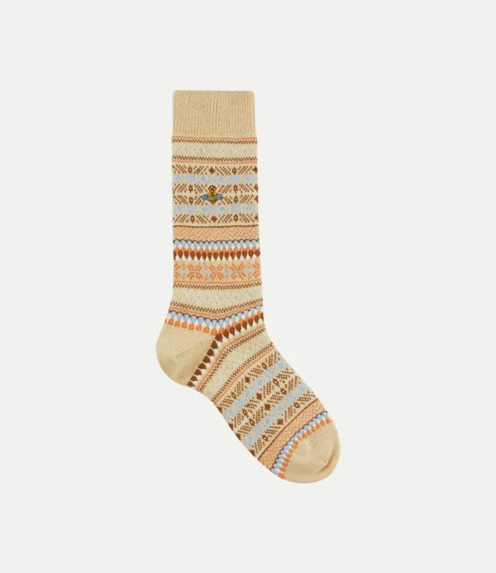 Socks And Tights Women Vivienne Westwood Ladies Socks In LightBeige