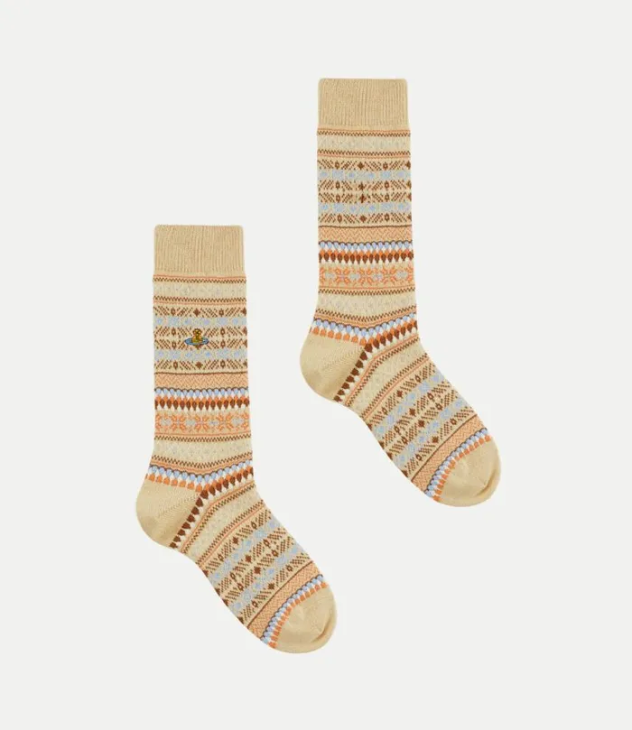 Socks And Tights Women Vivienne Westwood Ladies Socks In LightBeige