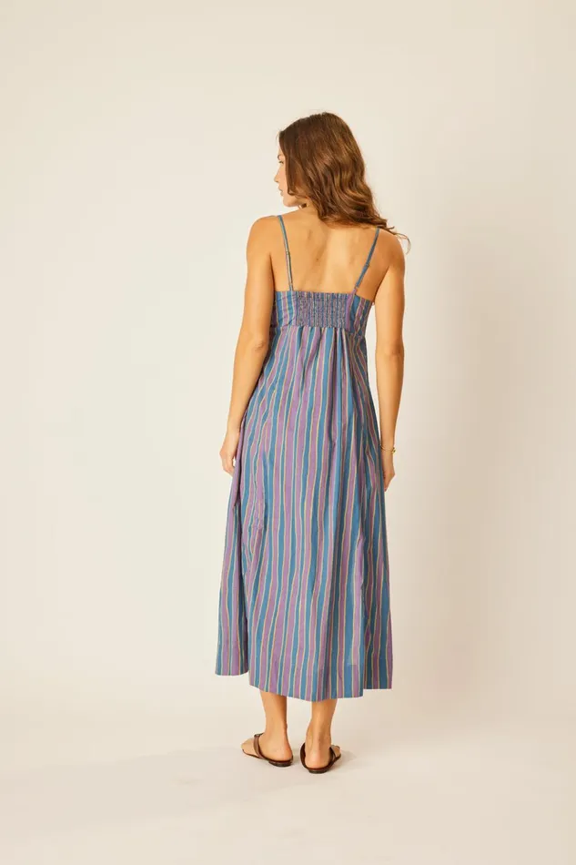 Sophie Dress Batik Stripe Lavender Women Natalie Martin Dresses Sophie Dress Batik Stripe Lavender Women Natalie Martin Dresses