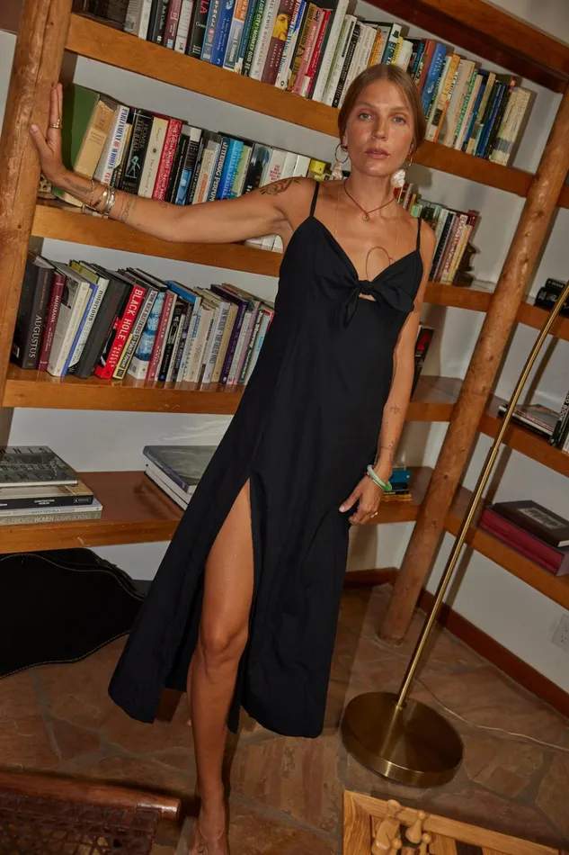 Sophie Dress Black Silk Women Natalie Martin Dresses