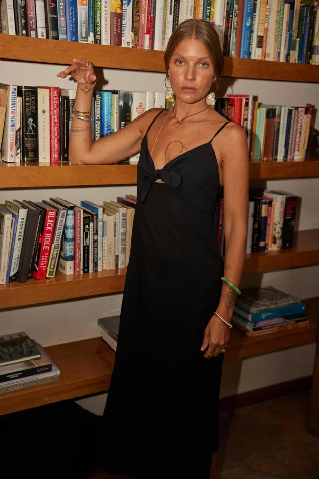 Sophie Dress Black Silk Women Natalie Martin Dresses
