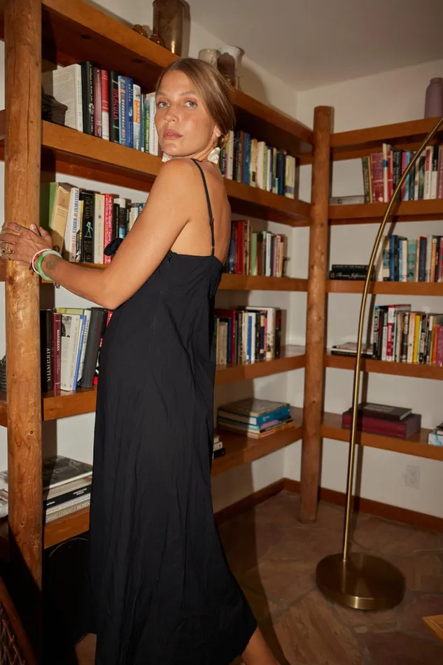 Sophie Dress Black Silk Women Natalie Martin Dresses