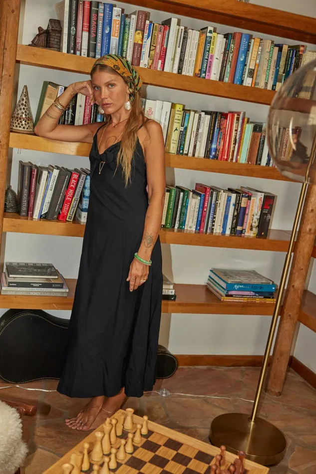 Sophie Dress Black Silk Women Natalie Martin Dresses