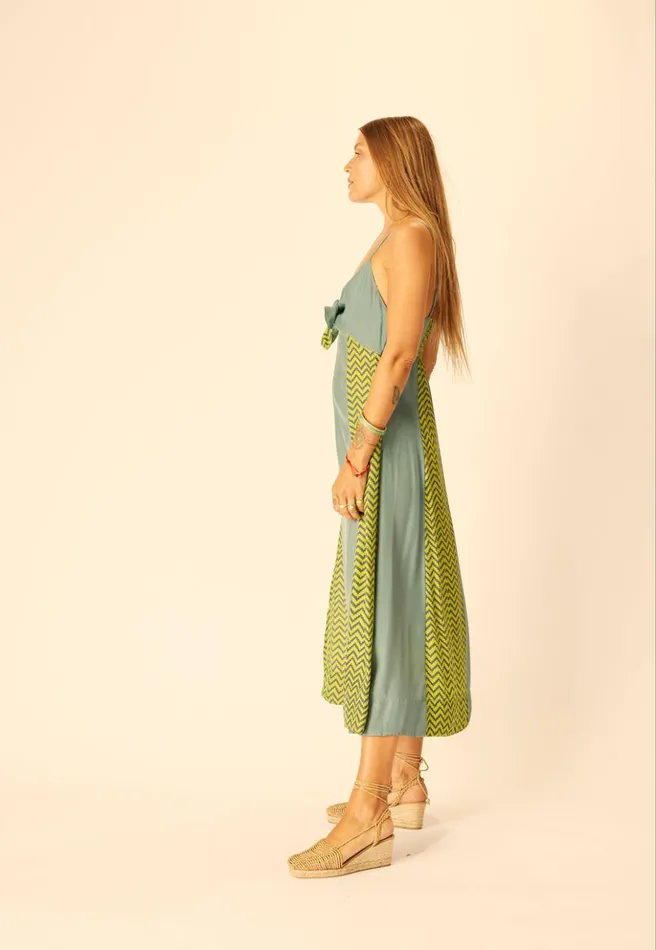 Sophie Dress Block Zigzag Noire Women Natalie Martin Dresses