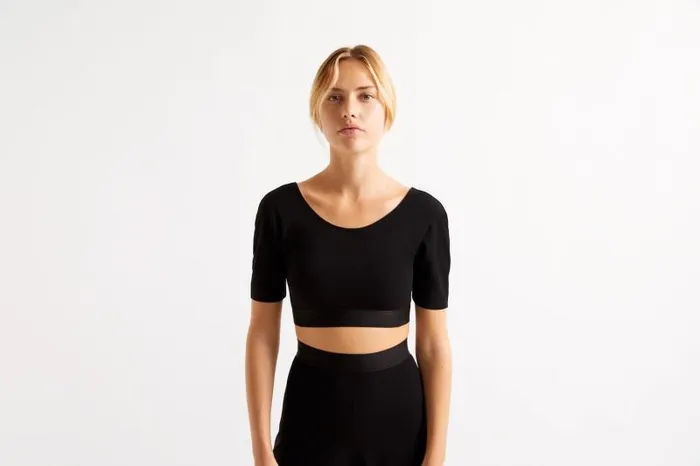 Sports Bras Womens Eres Pulse Crop Top Bra Noir