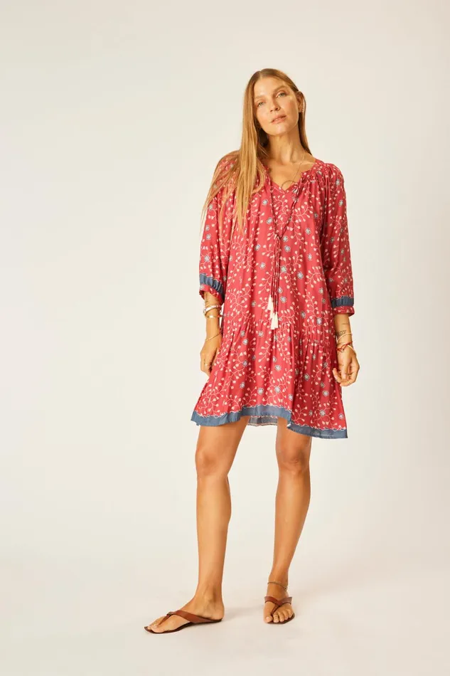 Stevie Dress Pinwheel Barn Red Women Natalie Martin Dresses Stevie Dress Pinwheel Barn Red Women Natalie Martin Dresses