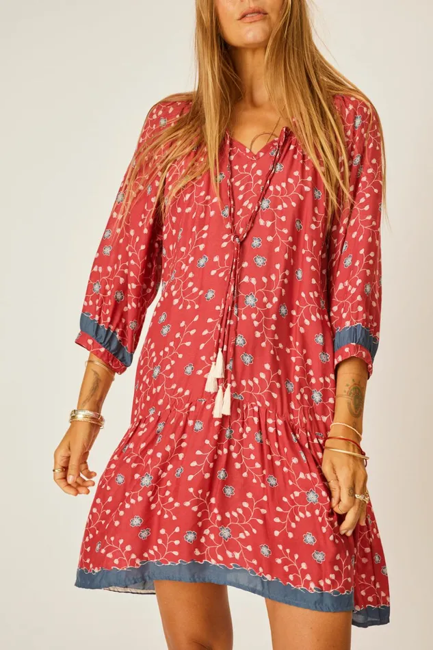 Stevie Dress Pinwheel Barn Red Women Natalie Martin Dresses Stevie Dress Pinwheel Barn Red Women Natalie Martin Dresses