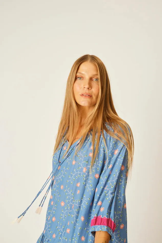 Stevie Dress Pinwheel Denim Women Natalie Martin Dresses Stevie Dress Pinwheel Denim Women Natalie Martin Dresses