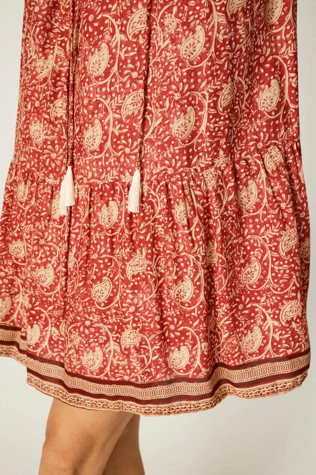 Stevie Dress Water Lily Terracotta Women Natalie Martin Dresses Stevie Dress Water Lily Terracotta Women Natalie Martin Dresses