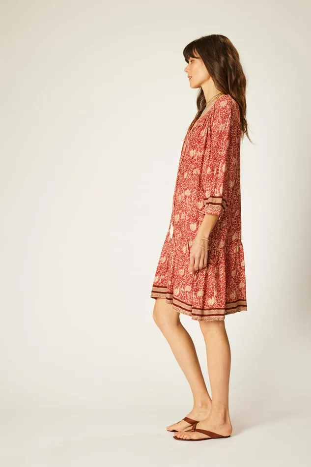 Stevie Dress Water Lily Terracotta Women Natalie Martin Dresses Stevie Dress Water Lily Terracotta Women Natalie Martin Dresses