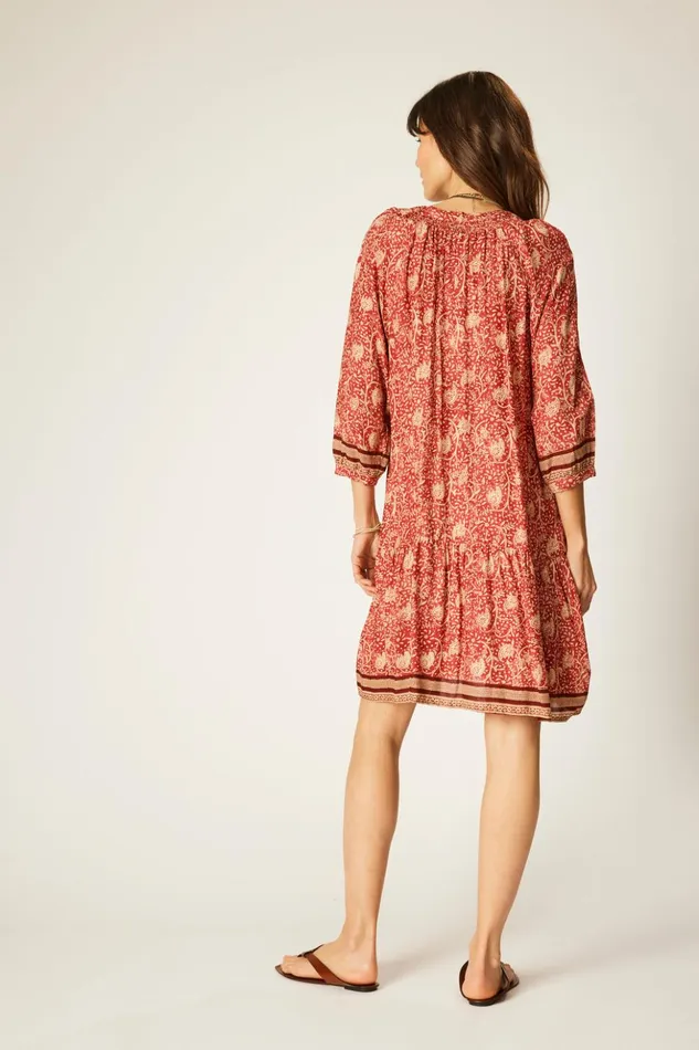 Stevie Dress Water Lily Terracotta Women Natalie Martin Dresses Stevie Dress Water Lily Terracotta Women Natalie Martin Dresses
