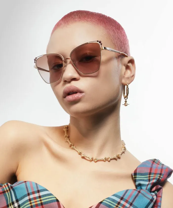 Sunglasses WomenMen Vivienne Westwood Ada Sunglasses In Gold
