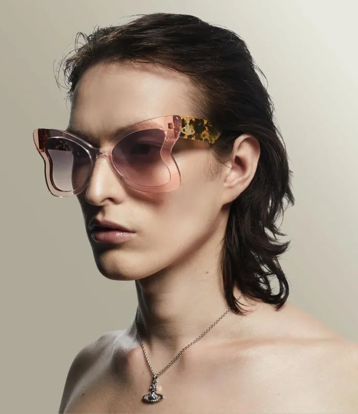Sunglasses WomenMen Vivienne Westwood Athalia Sunglasses In ChampagnePeachGrad