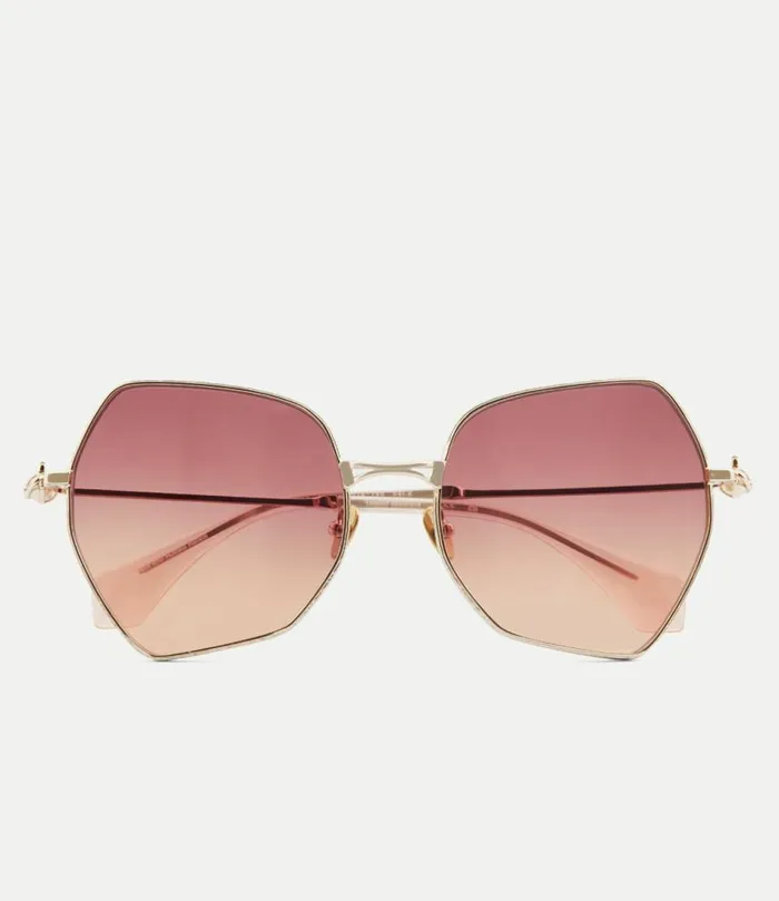 Sunglasses WomenMen Vivienne Westwood Hardware Orb Sunglasses In Gold