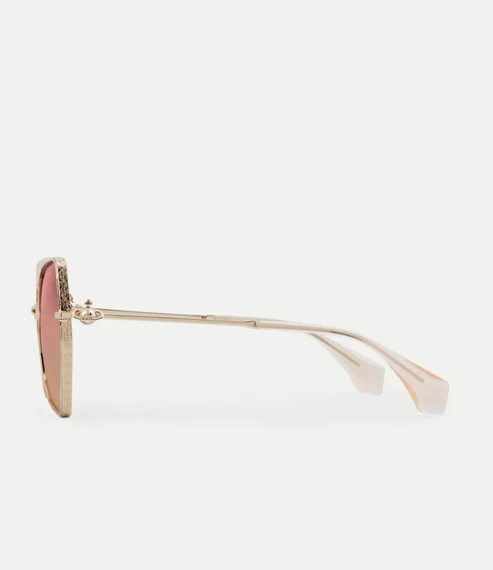 Sunglasses WomenMen Vivienne Westwood Hardware Orb Sunglasses In Gold