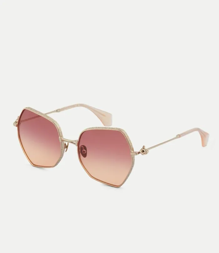 Sunglasses WomenMen Vivienne Westwood Hardware Orb Sunglasses In Gold