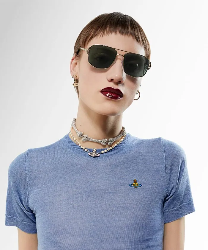 Sunglasses WomenMen Vivienne Westwood Rococo Sunglasses In Gold