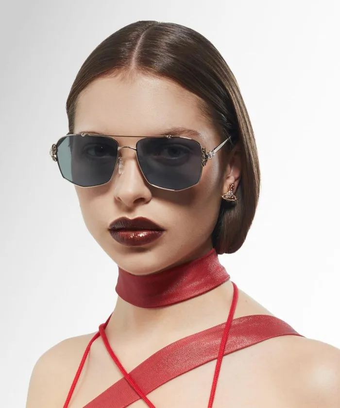 Sunglasses WomenMen Vivienne Westwood Rococo Sunglasses In Gold
