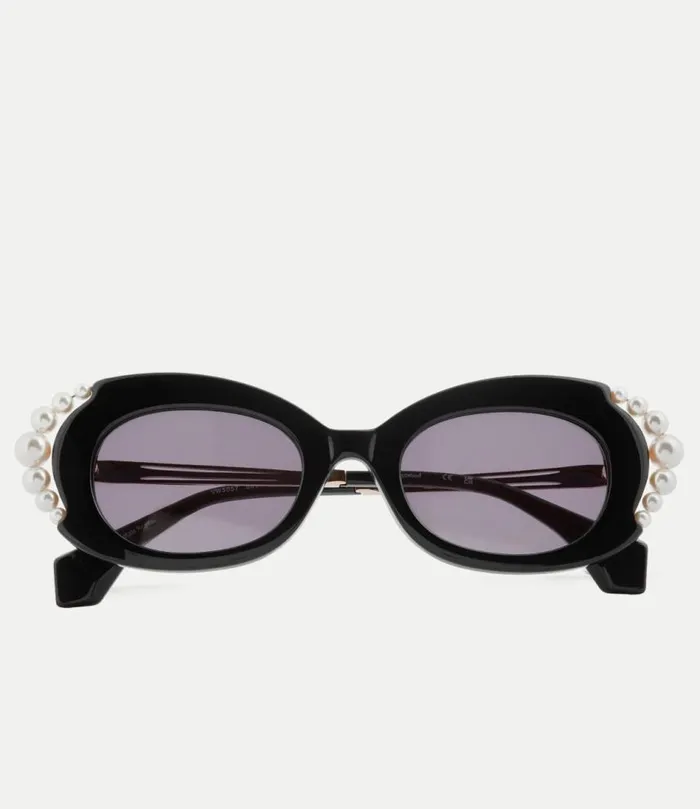 Sunglasses WomenMen Vivienne Westwood Vivienne Pearl Sunglasses In Black