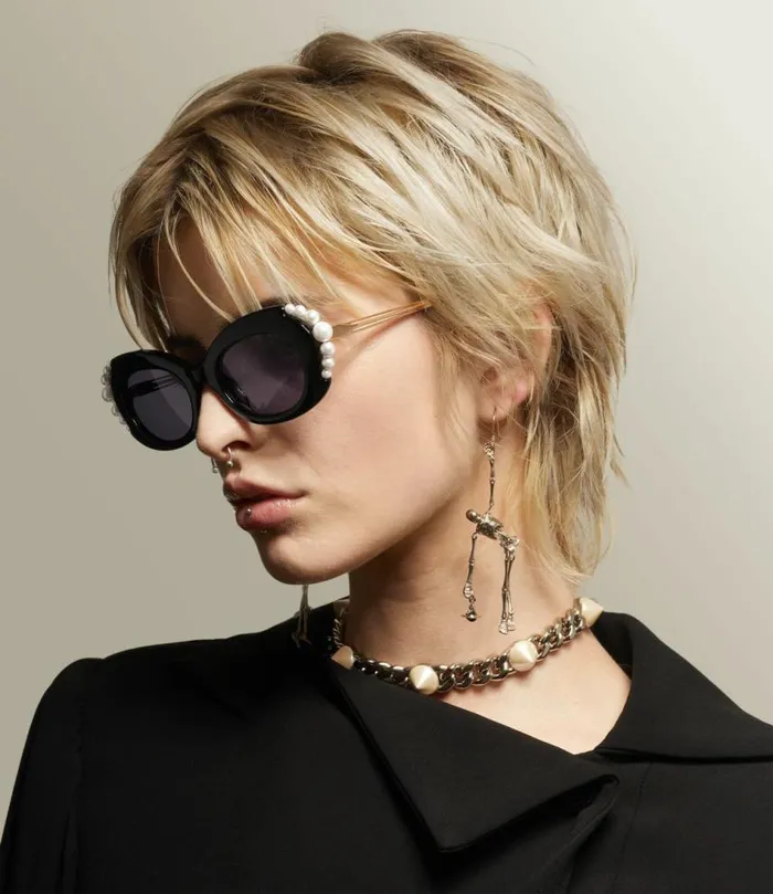 Sunglasses WomenMen Vivienne Westwood Vivienne Pearl Sunglasses In Black