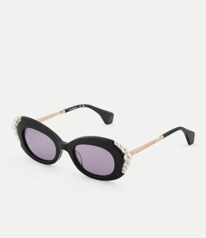 Sunglasses WomenMen Vivienne Westwood Vivienne Pearl Sunglasses In Black