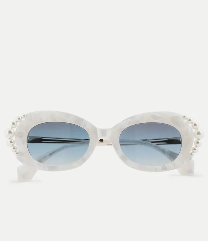 Sunglasses WomenMen Vivienne Westwood Vivienne Pearl Sunglasses In White