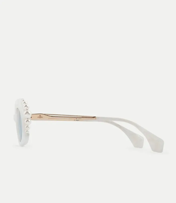 Sunglasses WomenMen Vivienne Westwood Vivienne Pearl Sunglasses In White
