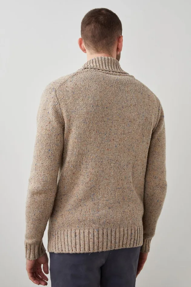 Sweaters Men Rails Corden Cardigan Oatmeal Speckle