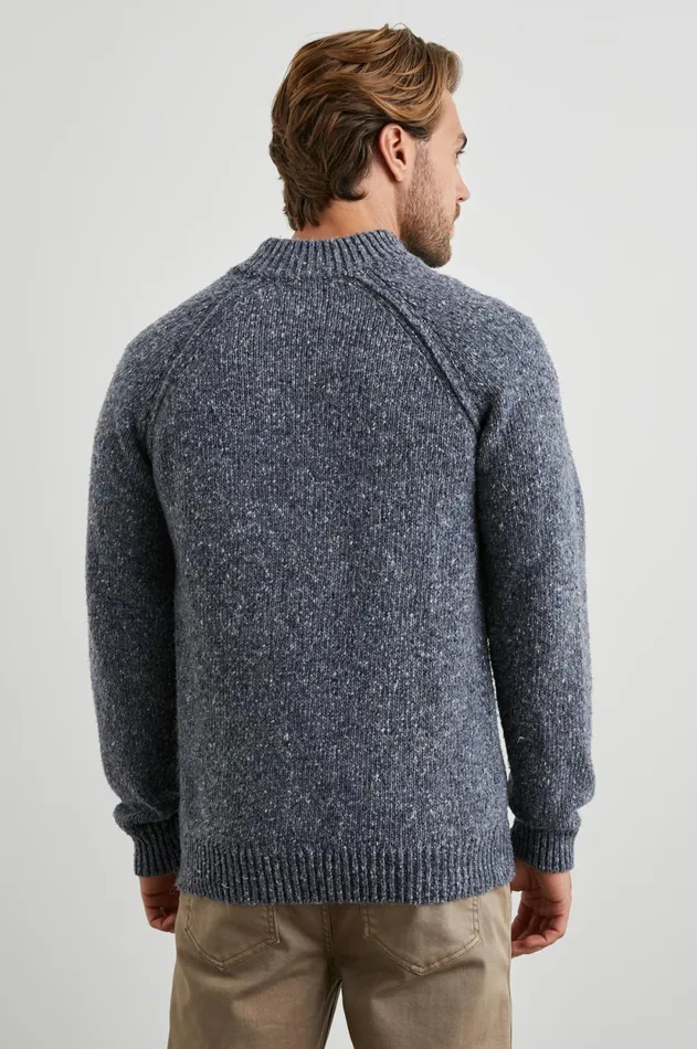 Sweaters Men Rails Harding Sweater Blue Nep