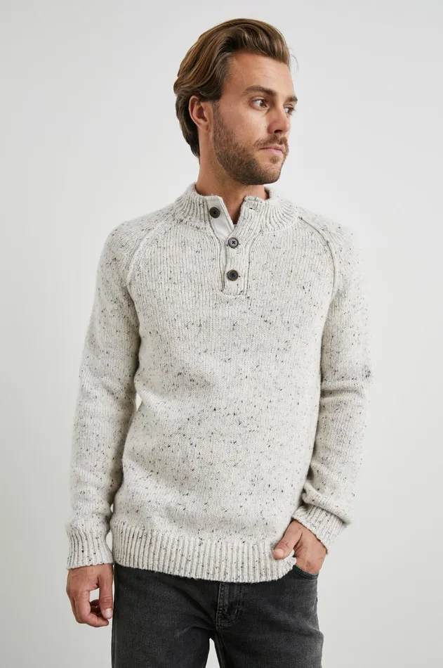 Sweaters Men Rails Harding Sweater Natural Nep