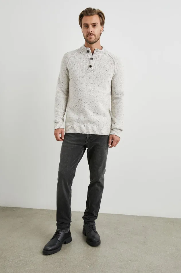 Sweaters Men Rails Harding Sweater Natural Nep