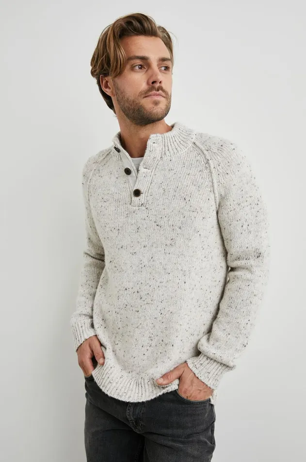 Sweaters Men Rails Harding Sweater Natural Nep