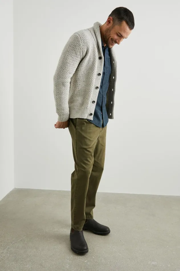Sweaters Men Rails Shepley Cardigan Natural Oat