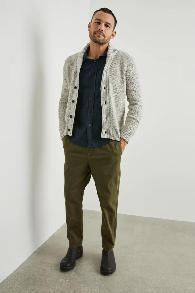 Sweaters Men Rails Shepley Cardigan Natural Oat