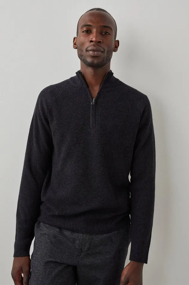 Sweaters Men Rails Stark Quarter Zip Cast Iron