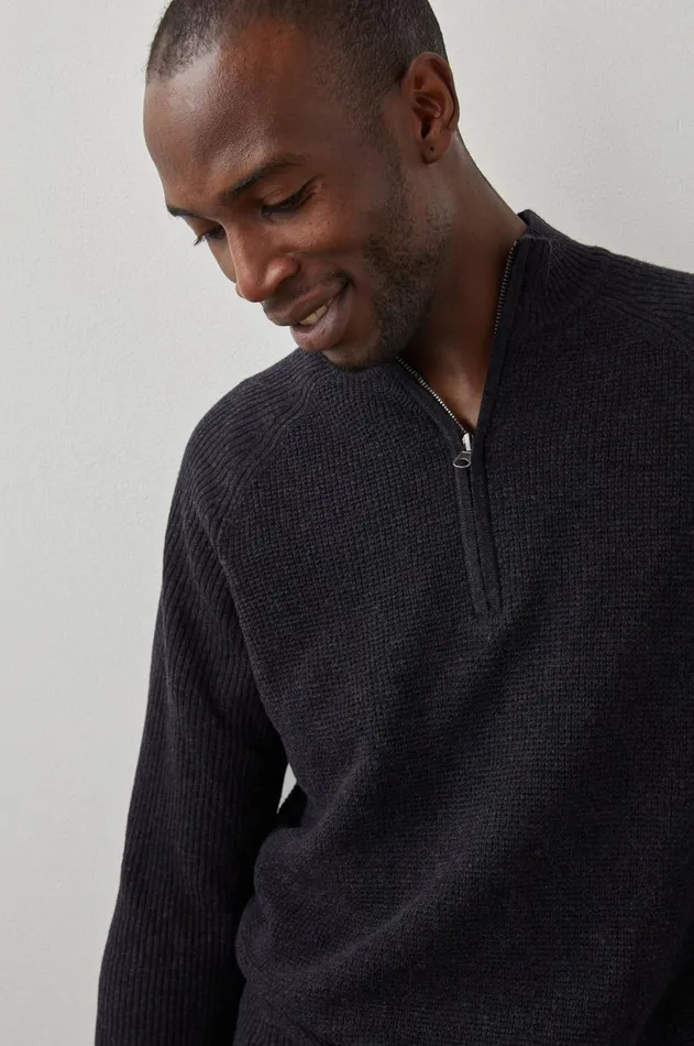 Sweaters Men Rails Stark Quarter Zip Cast Iron