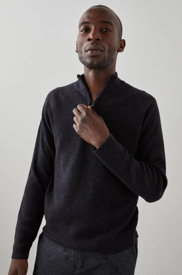 Sweaters Men Rails Stark Quarter Zip Cast Iron