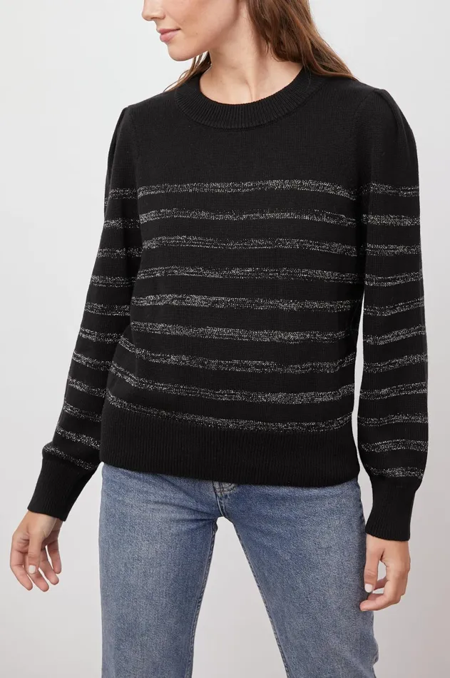 Sweaters Women Rails Allegra Sweater Black Metallic